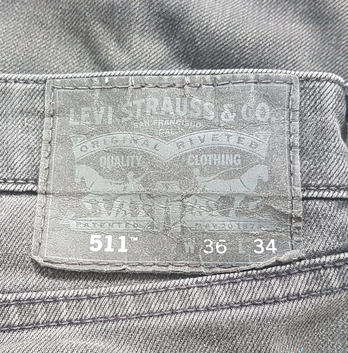 Levi's Original Levi’s Strauss Denim Jeans, USA, Levi’s 511, Red Tab, W36, L34, Cosmopolitan, Dark Gray Pants, Bootcut Jeans, Seasoned Look, Everyday Fashion, Timeless Classic, Retro Apparels, Vintage Jeans, Urban Style, Sophistication, Streetwise, Luxury Living - Photo 3