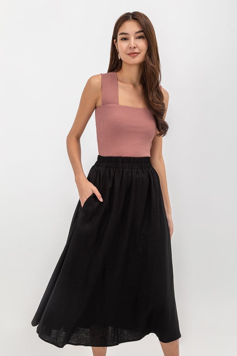 Love & Bravery Melanie Elastic Waistband Flare Maxi Skirt - Photo 2
