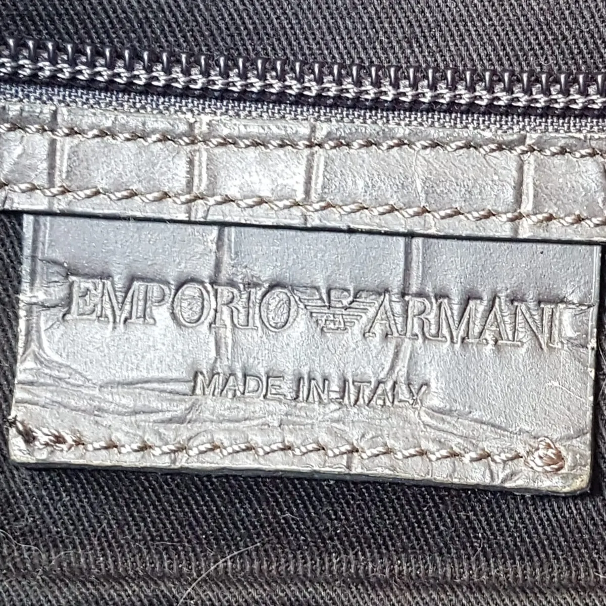 Armani Retro Emporio Armani Tote Bag, Made in ITALY, Armani Monogram, Cool Gray Handbag, Chic Messenger, Luxury Living, Shoulder Sling, Cosmopolitan, Duffel, Spacious Carrier, Urban Style, Haute Couture, Designer Hand Carry, Everyday Bag - Photo 2