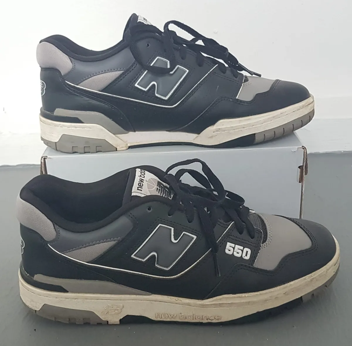 New Balance Retro New Balance 550 Shadow Sneakers, Cool Black, Marble & Grey Colorway, US 10, UK 9.5, EUR 44, CM 28, Cosmopolitan, Vintage NB Basketball Shoes, Timeless Appeal, Urban Style, Sophistication, Streetwise, Everyday Fashion - Photo 6
