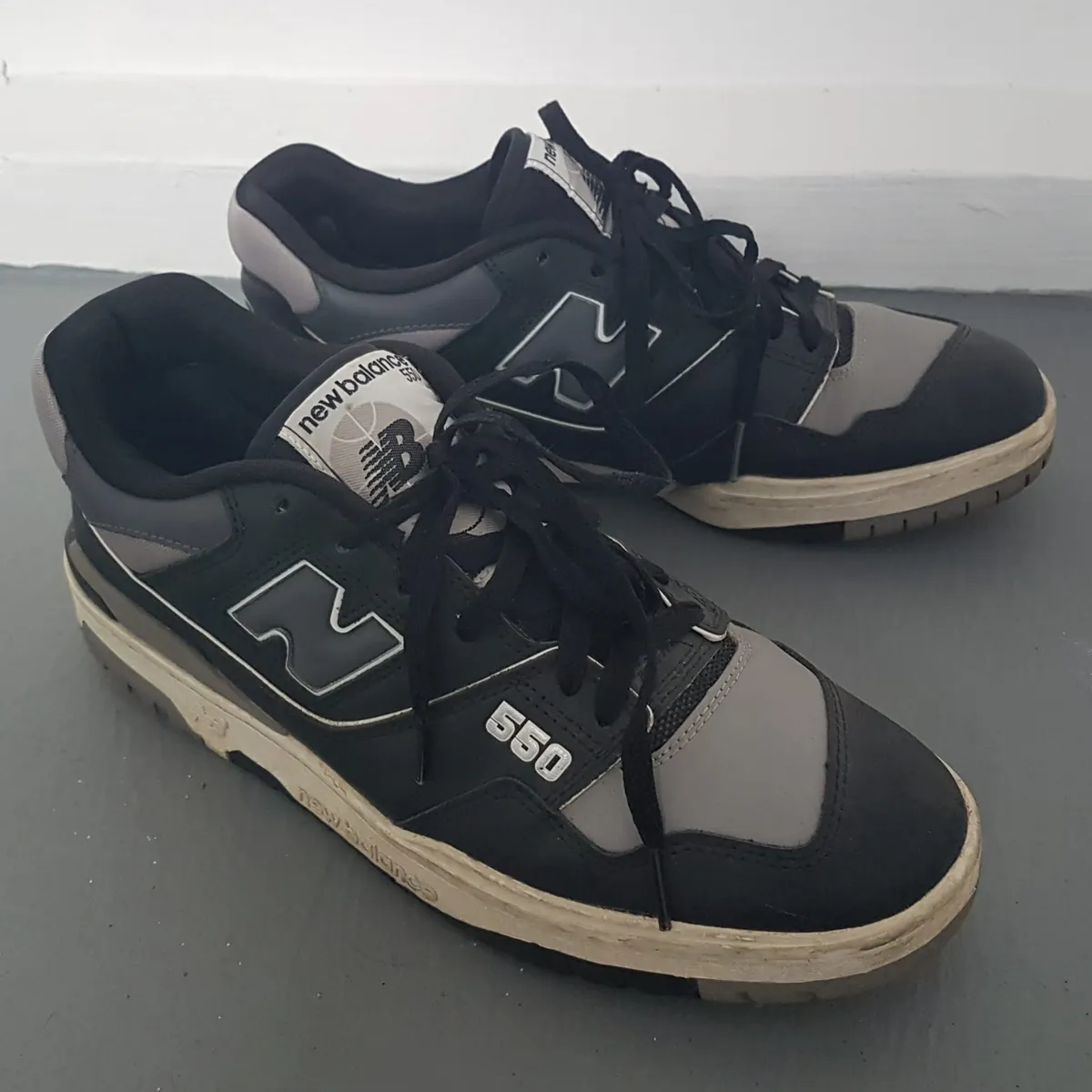 New Balance Retro New Balance 550 Shadow Sneakers, Cool Black, Marble & Grey Colorway, US 10, UK 9.5, EUR 44, CM 28, Cosmopolitan, Vintage NB Basketball Shoes, Timeless Appeal, Urban Style, Sophistication, Streetwise, Everyday Fashion - Photo 3