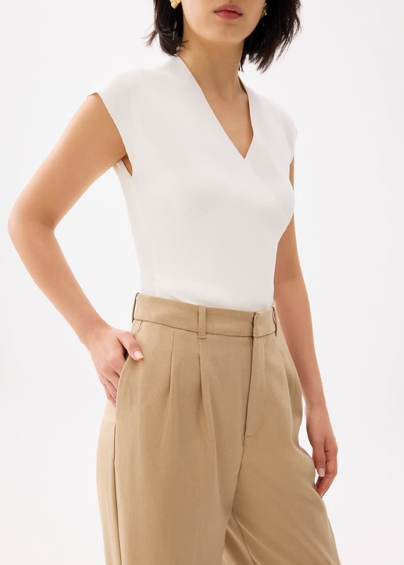 Love, Bonito BNWOT Love Bonito Lana Relaxed Melange Tailored Pants - Photo 4