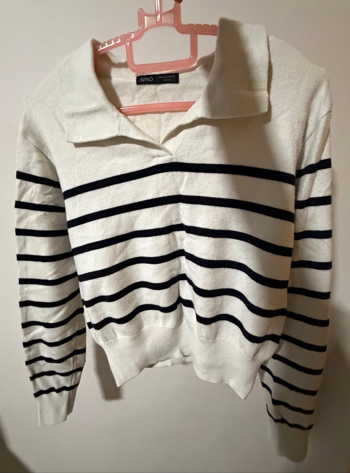 SPAO Striped Knit Sweater - Size L