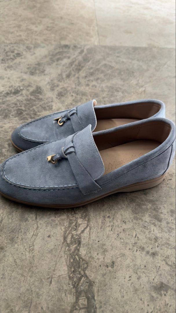 Stylish Blue Suede Loafers