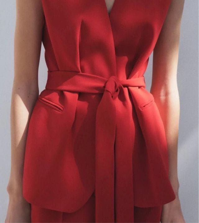 Zara Zara Belted Vest & Flare Pants Set - Photo 3