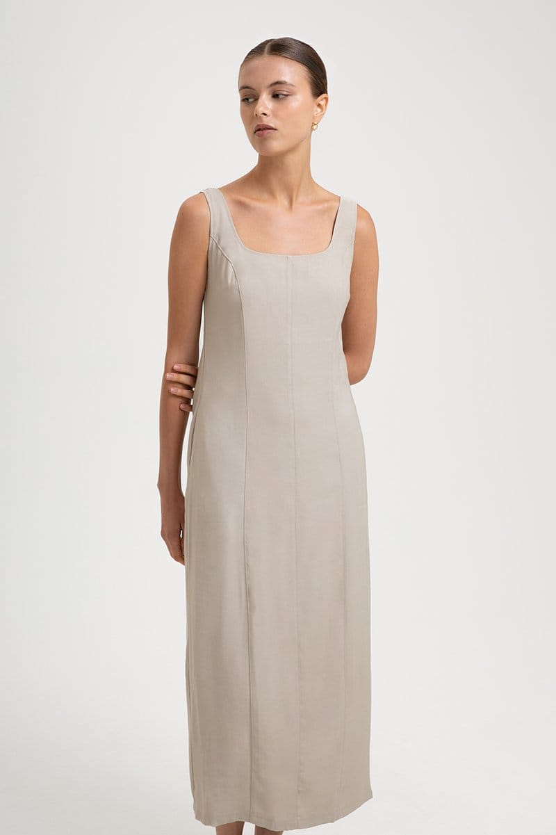Love and Bravery Sloane Panelled Square Neck Sleeveless Dress - Photo 2