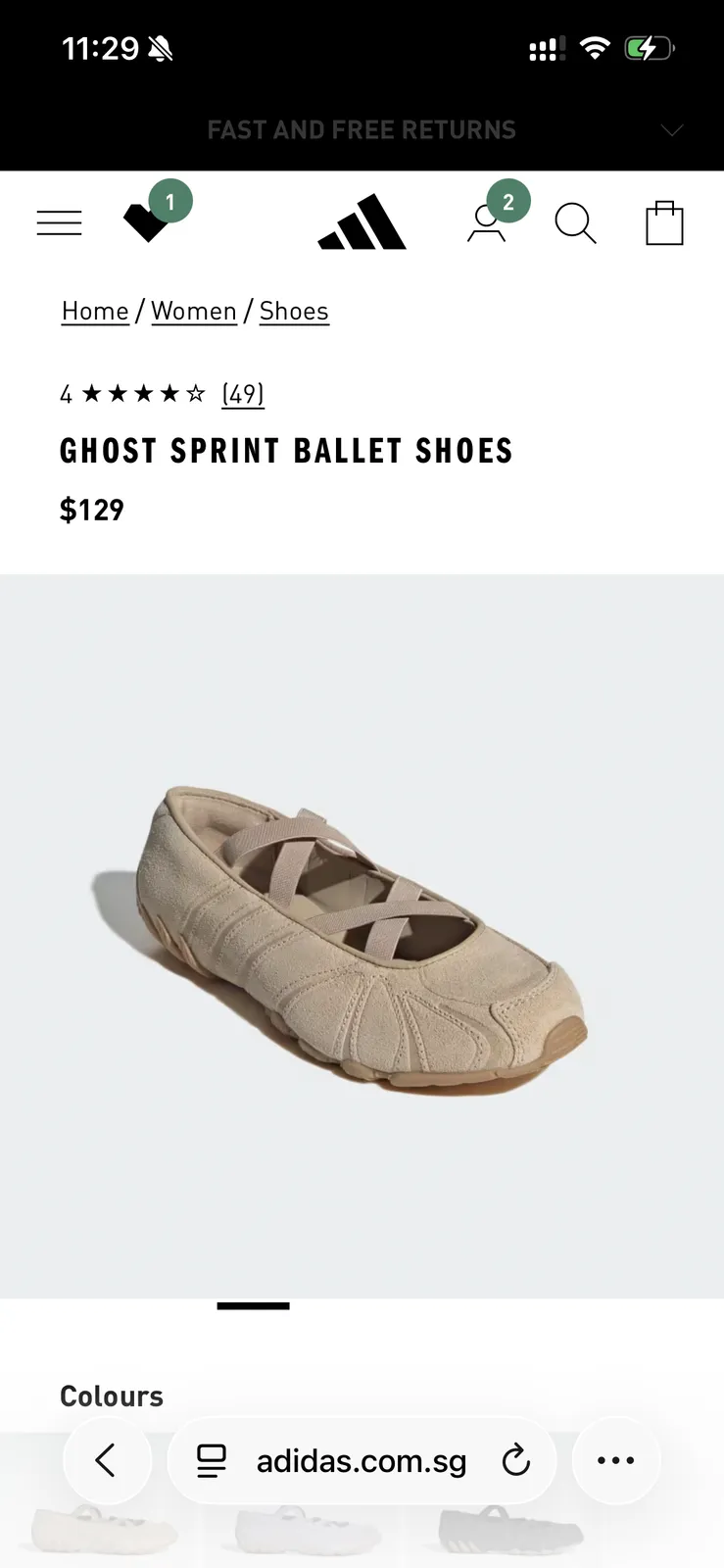 Adidas Adidas Ghost Sprint Ballet Shoes - Chic & Comfy - Photo 4