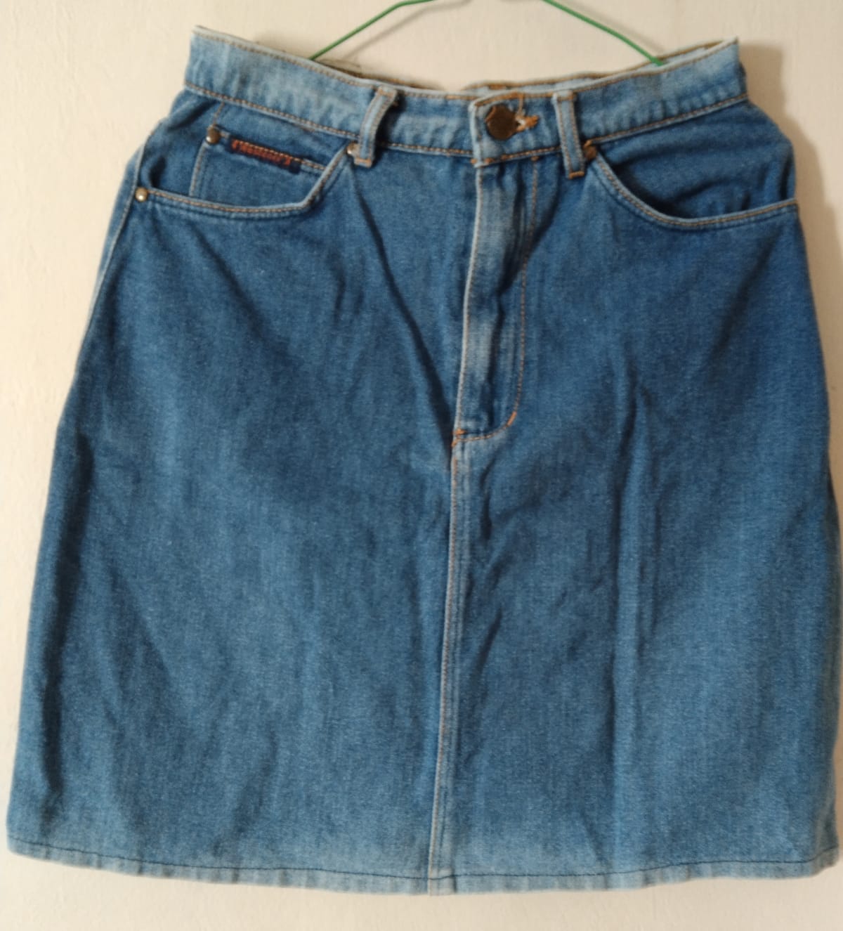 Vintage Denim Midi Skirt