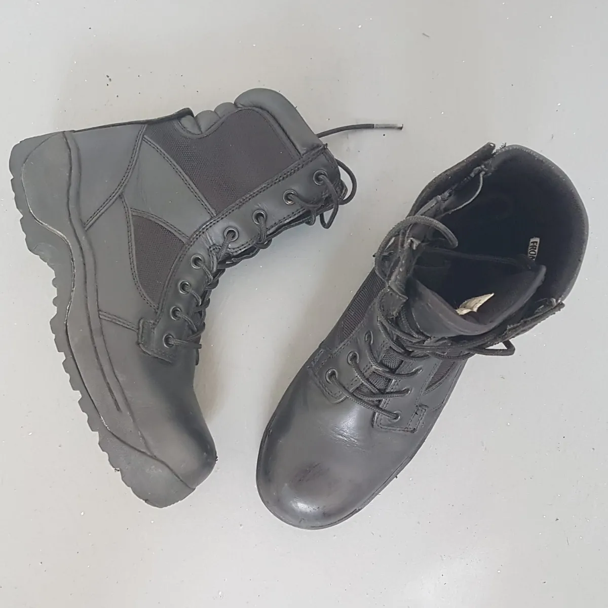 Frontier Original Frontier Combat Boots, Cool 8 inches High, US 10.5, EU 43.5, Black Leather Shoes, Side Zipper, Retro Boots, Vintage Tactical Boots, Cosmopolitan, Durable Design, High Performance, Foot Protection, Safety Shoes, All Terrains, Adventures - Photo 7