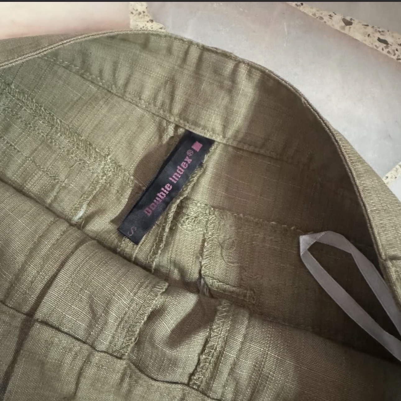 double index double index khaki capri - Photo 4