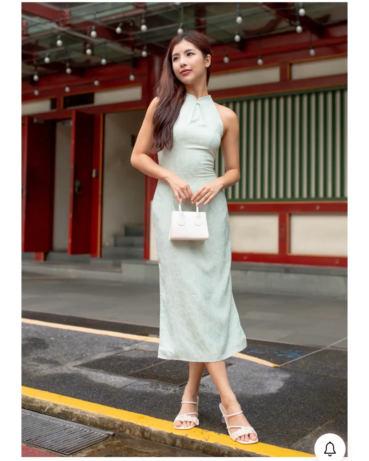 Elegant Mint Green Cheongsam Dress