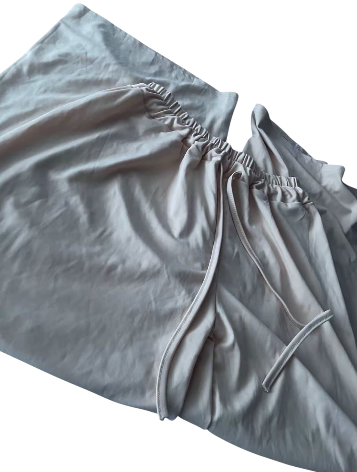 Comfy Beige Elastic-Waist Pants