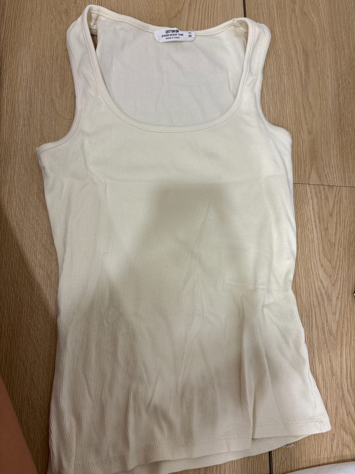Basic Yellow Ribbed Tank Top