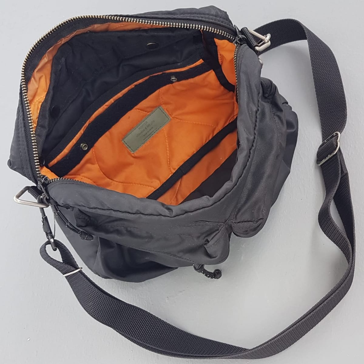 PORTER Original Porter International Crossbody Shoulder Bag, Luxury Black Nylon Bag, Cosmopolitan, Made in JAPAN, Sleek Design, Sling Bag, Travel Pack, Continental, Sophistication, Urban Style, Streetwise, Timeless Appeal, Pop Culture, Active Lifestyle, Everyday Fashion - Photo 3
