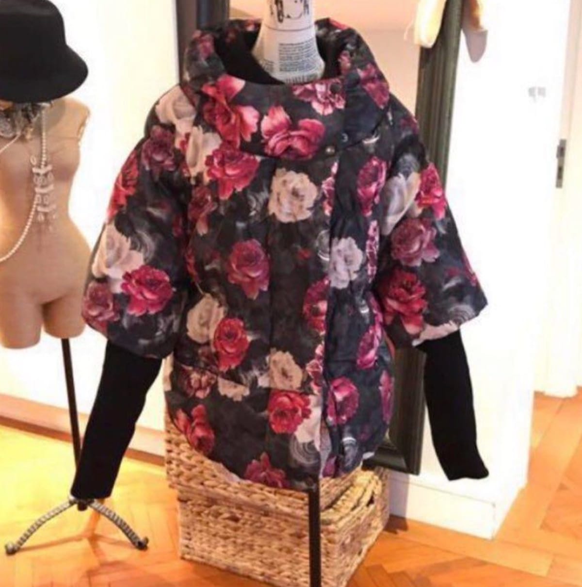 Floral Puffer Jacket with Cozy Vibes - Cut label Kenz* down jacket