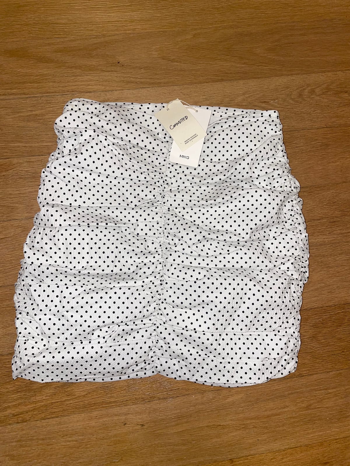 Polka Dot Ruffle Tube Skirt