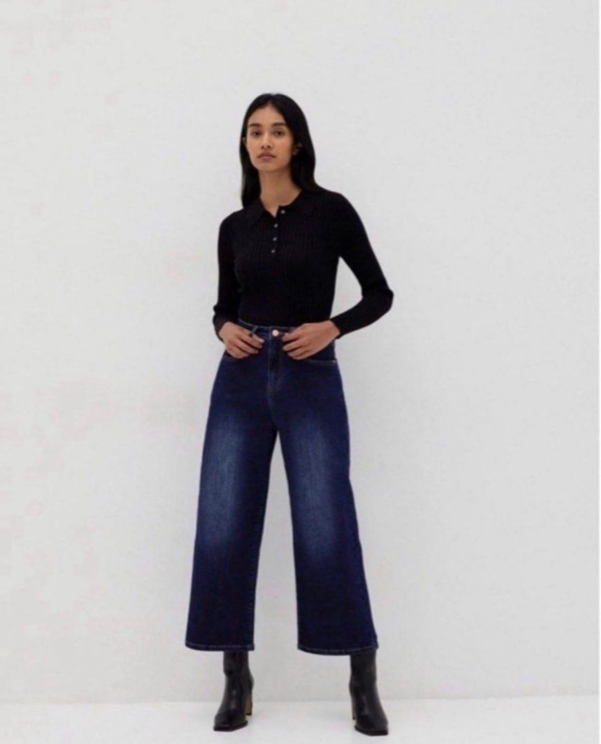 Love Bonito LB Safina Wide-Leg Denim Jeans