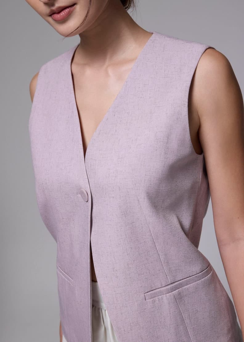 Love, Bonito Love Bonito Relaxed V-neck Vest - Photo 4