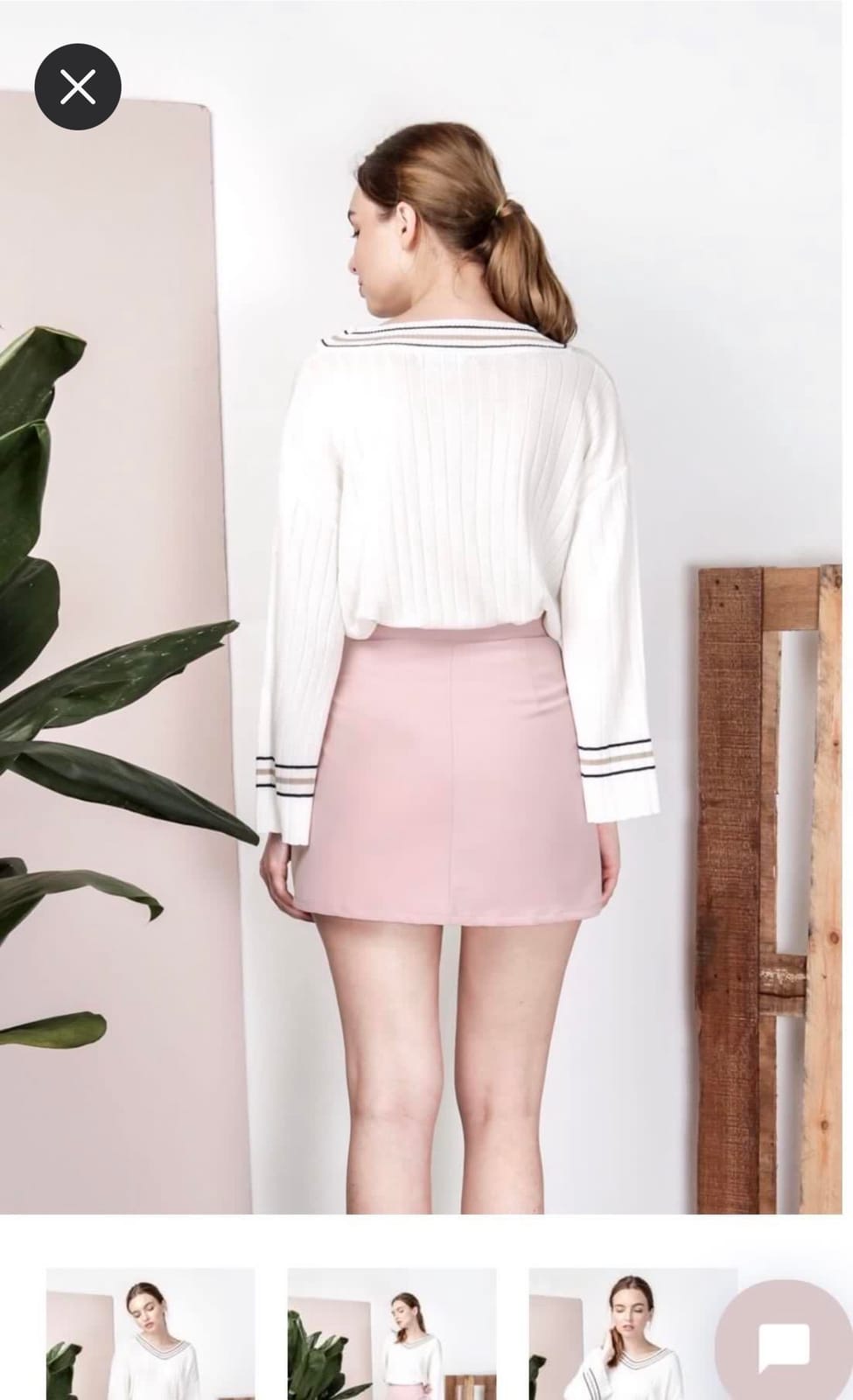 Andwelldressed AndwellDressed Pleated Mauve Skirt (XS) - Photo 3