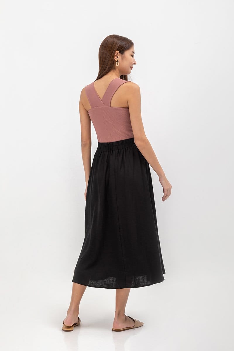 Love & Bravery Melanie Elastic Waistband Flare Maxi Skirt - Photo 3