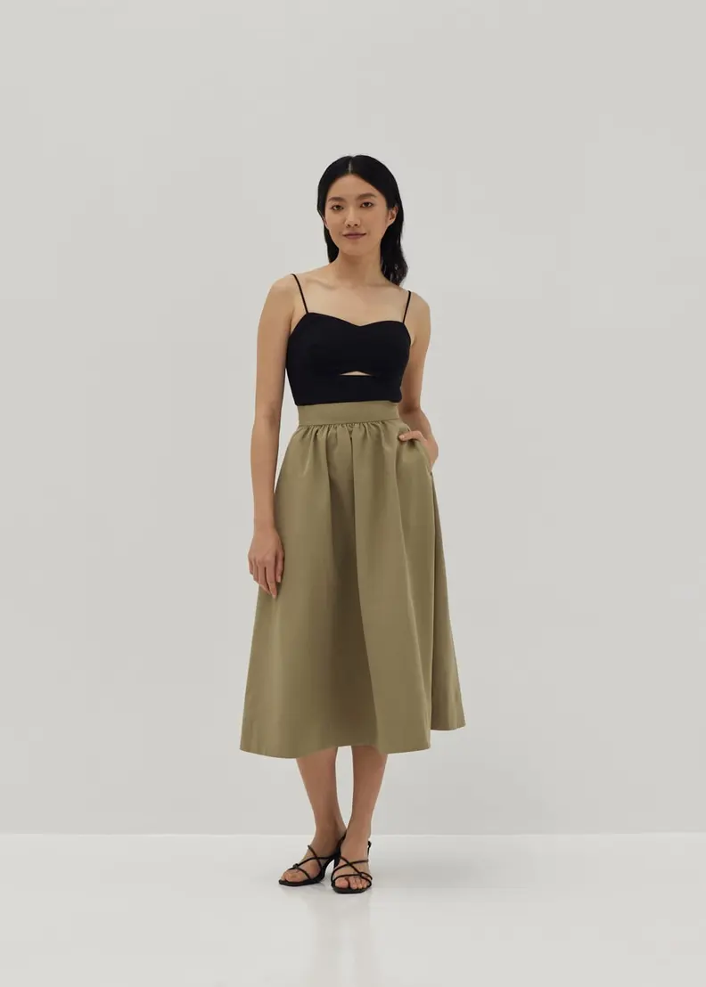Love Bonito Paige Pleat Flare Skirt