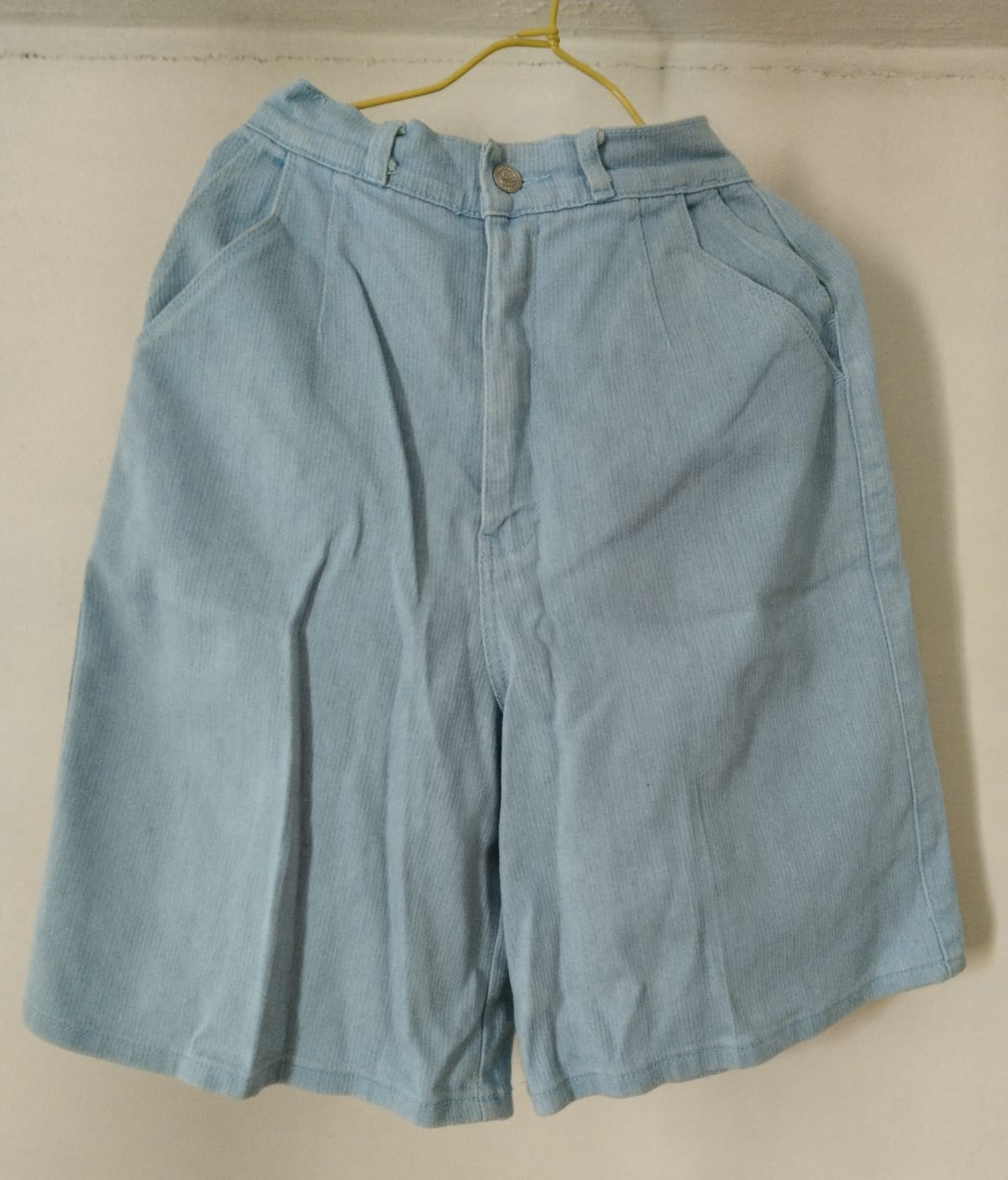 Light Blue Corduroy Shorts