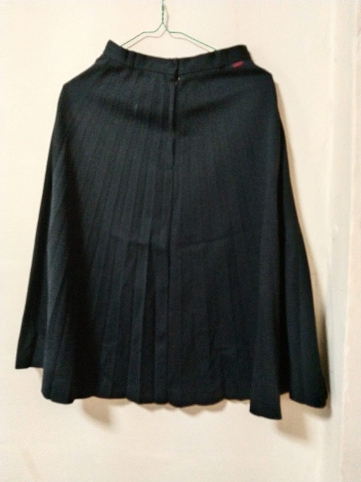 Classic Black Pleated Midi Skirt