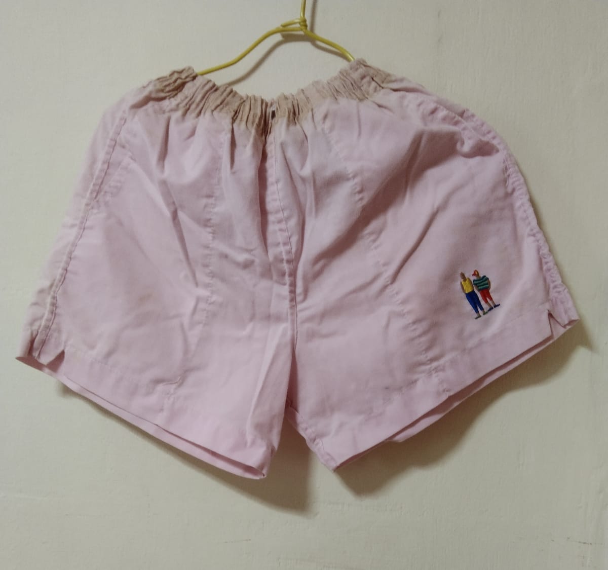 Pastel Pink Embroidered Shorts