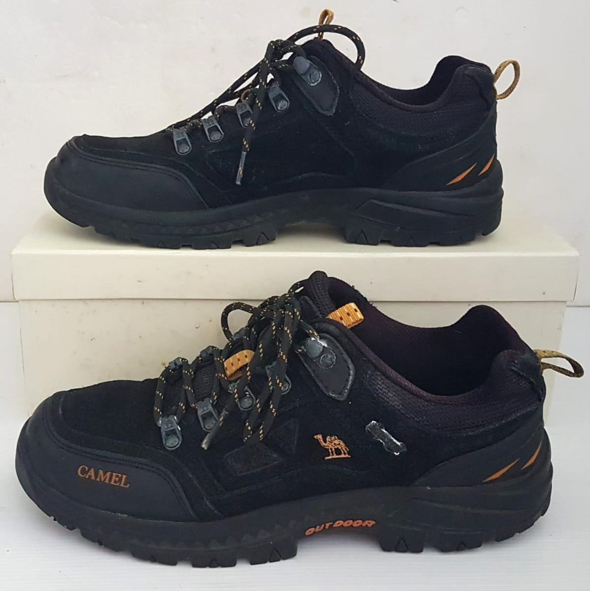 Original CAMEL Adventure Shoes, Cool Black Hiking Boots, Cosmopolitan, US 8.5, UK 7.5, EU 41.5, Sleek Black Designer Shoes, Sophistication, Pop Culture, Roadster, Urban Style, Timeless Appeal, Backpackers, Cult Street Fashion, Streetwise, Outdoor Gear