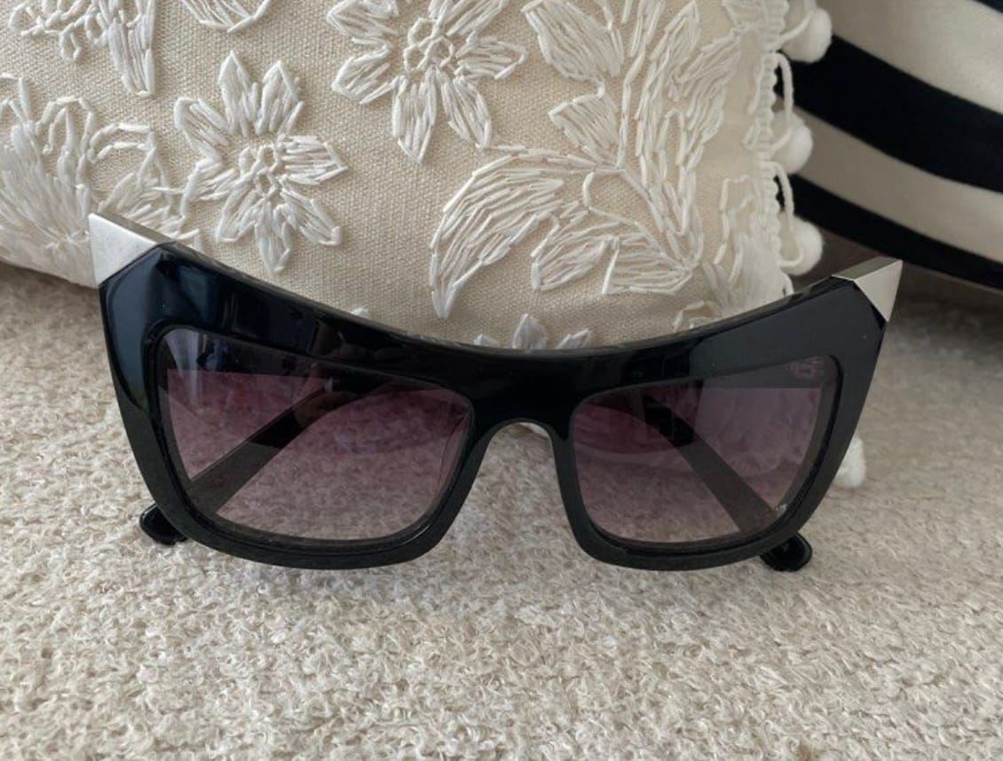 Edgy Black Cat-Eye Sunglasses