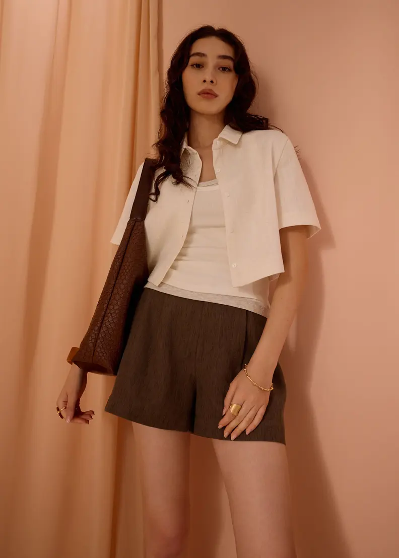 Love, Bonito Love Bonito Frankie Textured Classic Bermuda Shorts