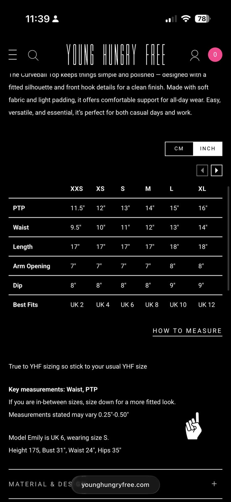 Young Hungry Free YHF Curveball Hooked Curve Top Black - Photo 5