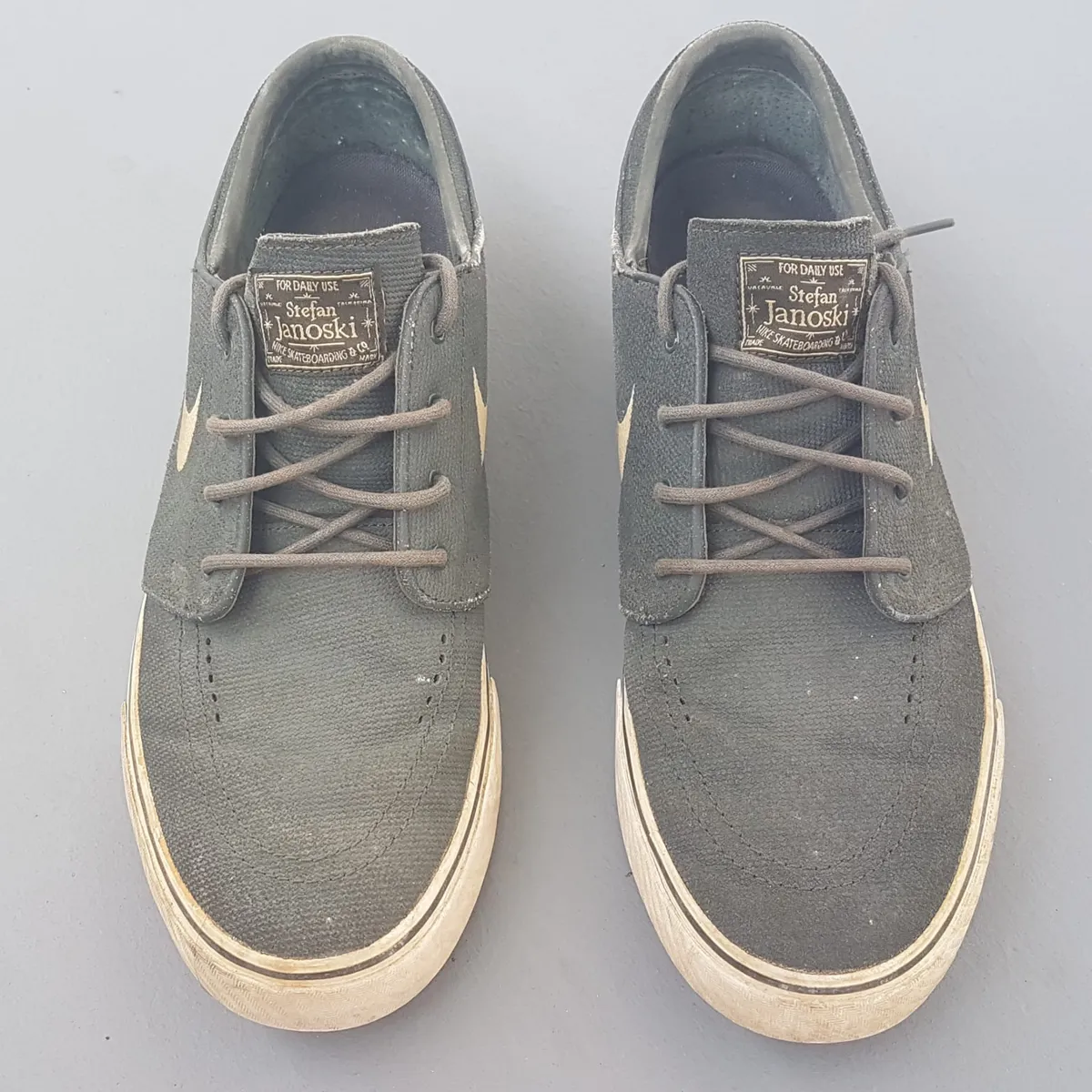 Nike Nike SB Stefan Janoski Sequoia, Filbert-White Sneakers, US 12, UK 11, EUR 46, CM 30, Canvas Shoes, Filbert Accents on Swoosh, Tongue Tab, Zoom Air Cushioning, Nike Skateboarding & Co., Pop Culture, Skate, Surf, Stunt, Streetwise, Everyday Shoes - Photo 2