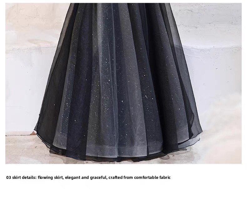 Dinner Dress, Simple and Elegant, Slimming, Black, Women's Style - Photo 5