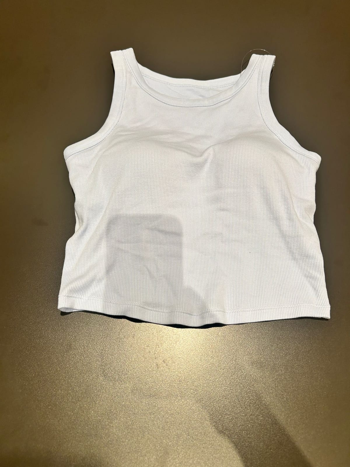 Minimalist White Ribbed Tank Top