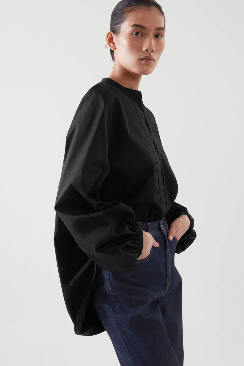 COS COS - Black Ballon Sleeve Blouse - Photo 3