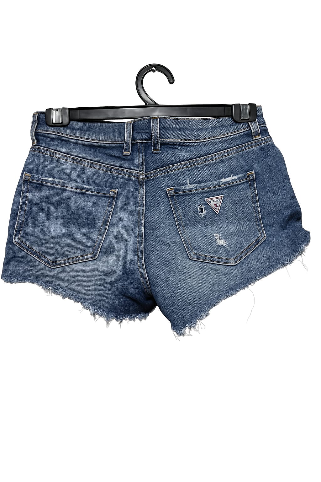 Guess GUESS Denim Shorts With Frayed Hems And Button Detail (28) - Photo 4