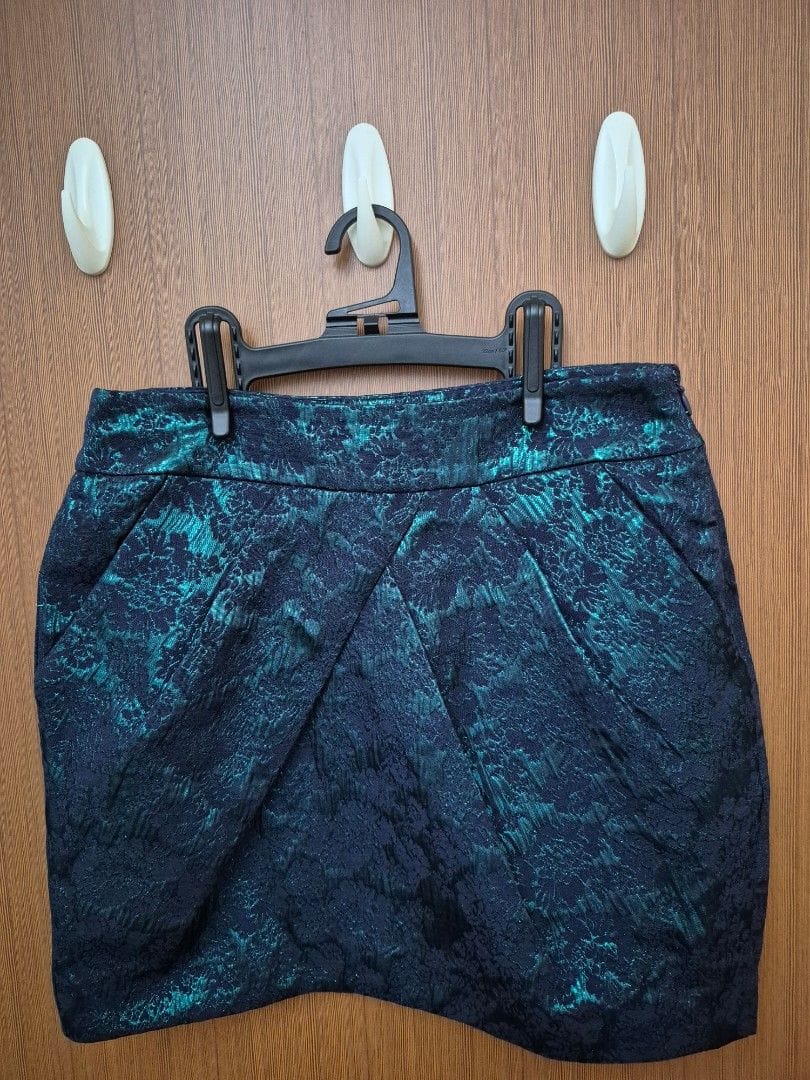 Forever 21 Teal & Navy Mini Skirt - XS