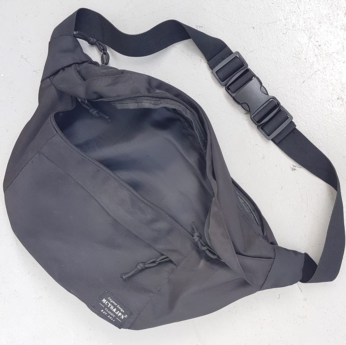 MYSC & JPN Original MYSC & JPN Crossbody Bag, Cosmopolitan, Classic Black Nylon Bag, Continental, Intricate Design, Fanny Pack, Sleek Design, Cool Sling Bag, Travel Pack, Sophistication, Urban Style, Streetwise, Timeless Appeal, Pop Culture, Cult Street Fashion - Photo 3