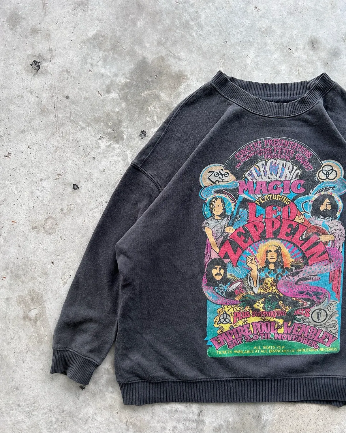 Led Zeppelin Retro Led Zeppelin Graphic Sweatshirt - Photo 2
