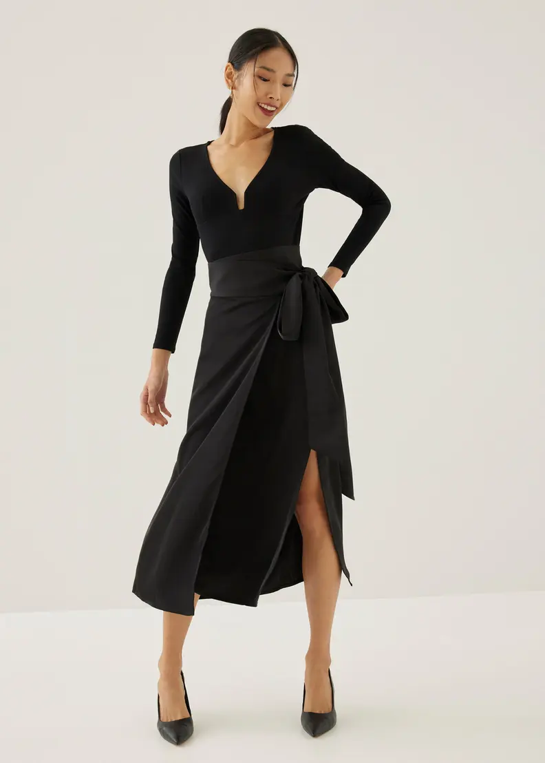 Love, Bonito Love Bonito Thora Satin Wrap Maxi Skirt - Photo 4