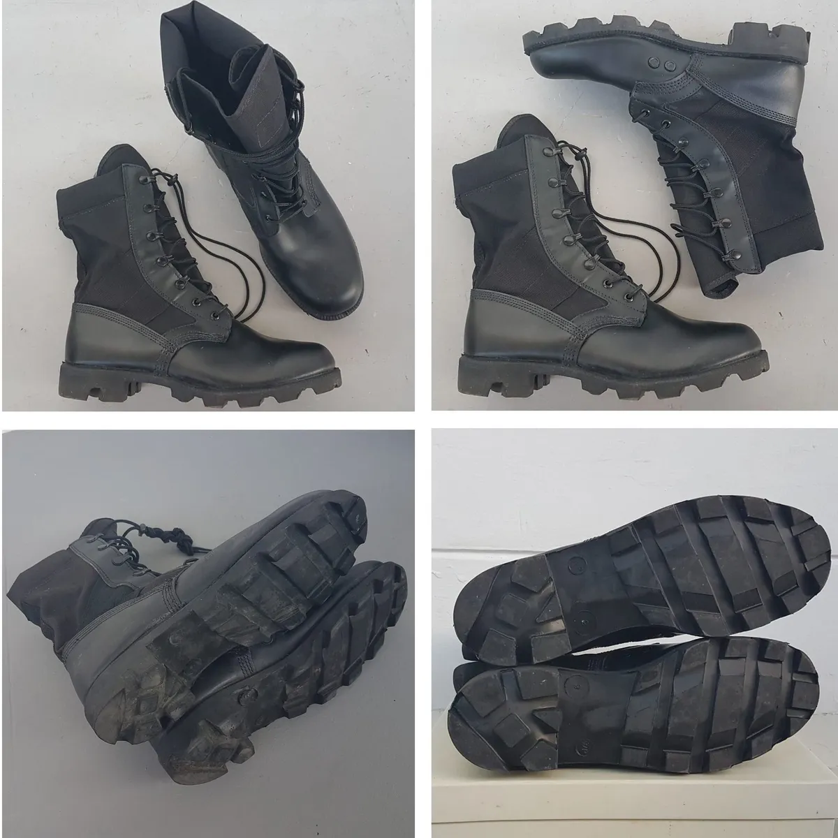 Original WP Boots, Black Leather Boots, US 8, UK 7, EU 41, Vintage Tactical Boots, High Top Safety Shoes, Waterproof, Cosmopolitan, Retro Heavy-Duty Boots, Sophistication, High Performance, Foot Protection, All Terrains, Hiking, Trekking, Adventures