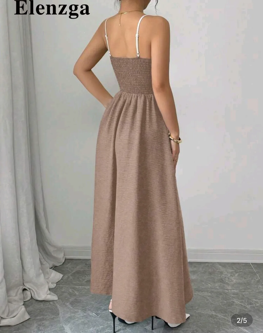 Elenzga Elenzga Two-Tone Midi Dress - Photo 2