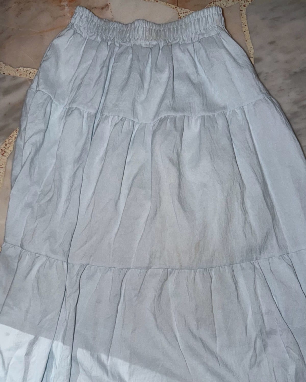petite chic light blue maxi skirt