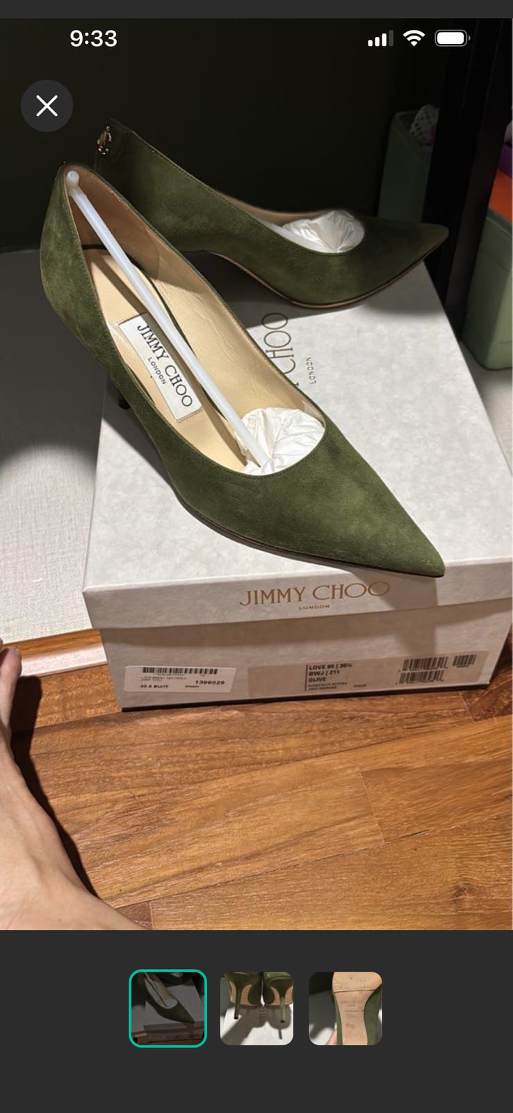 Chic Olive Jimmy Choo Heels 35.5