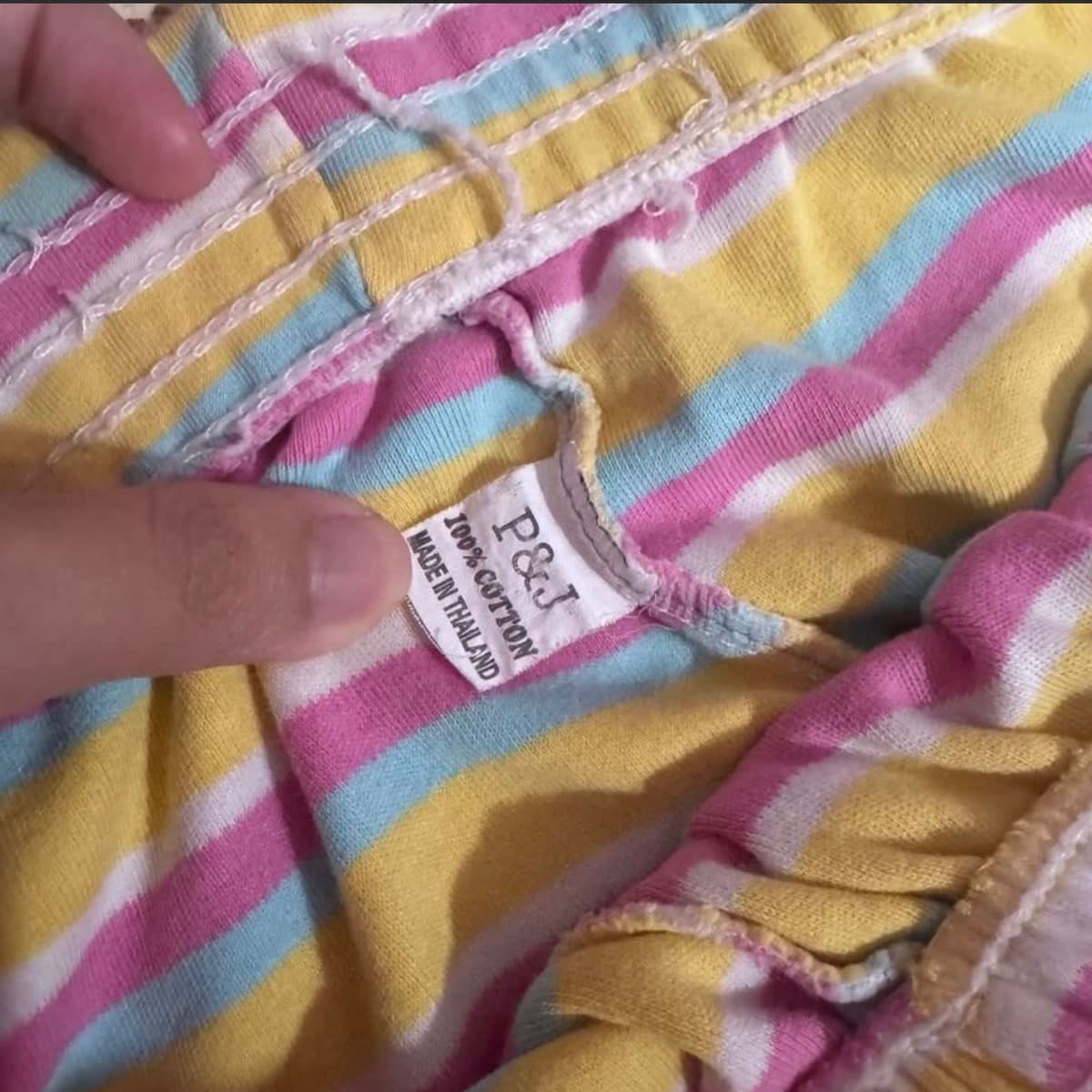 P&J Y2K Striped Yellow & Pink Beachy Flare Shorts 🌈 - Photo 4