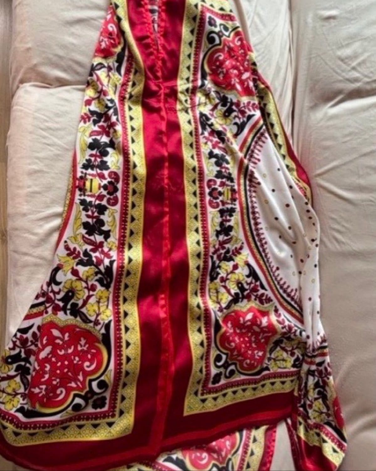 Boho Vibe Maxi Dress with Bold scarf Patterns - Photo 2