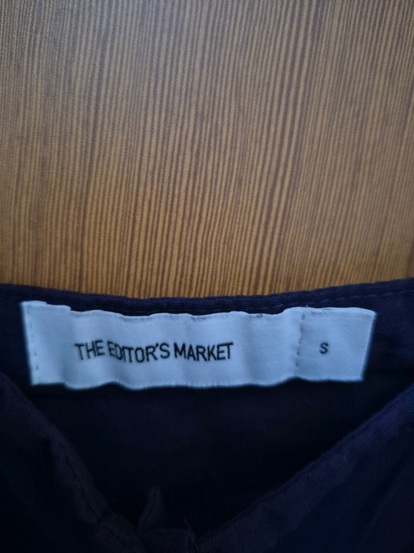 The Editor's Market Chic Navy Button-Down Dress - Size S - Photo 2