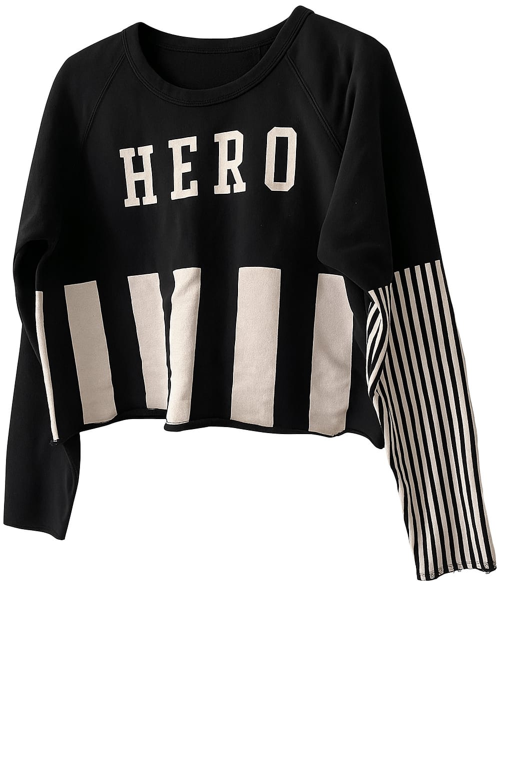 Zara ZARA Trafaluc Black and White Long-sleeved Cropped Pullover (M) - Photo 3