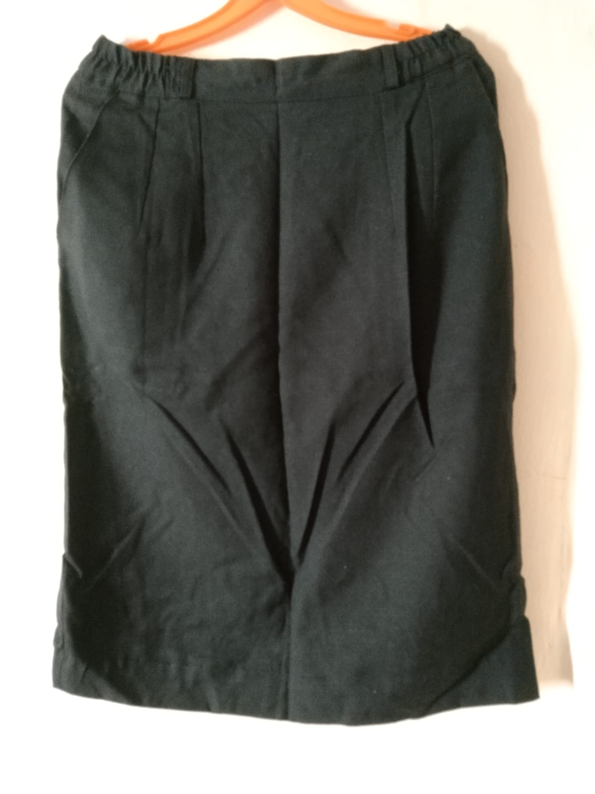 Classic Black High-Waisted Midi Skirt